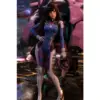 Sex Doll No.46-1 Game Lady Doll - 167Cm / 5'6&Quot; 18 Game Lady 46/1 167Cm Doll With Long Dark Brown Hair, Detailed Facial Sculpting, Cheek Markings, And A Blue And Pink Sci-Fi Bodysuit