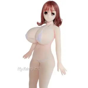 Sakura Doll #1 150cm anime-style doll with pink shoulder-length hair, pink eyes, exaggerated bust styling, white bikini, and clean full-body presentation