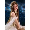 Sex Doll Head #41 Sanhui - 158Cm / 5'2&Quot; Full Silicone With Realistic Skin Texture 32 Sanhui #41 158Cm Doll With Long Brown Hair, Ornate Pearl Headpiece, Soft Makeup, White-And-Gold Outfit Styling, And Bow Accessory