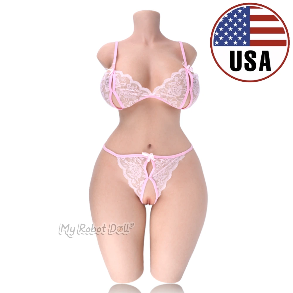 🇺🇸 Sex Doll Torso Emilia Tantaly - 83Cm / 2'9&Quot; Fair - In Stock Usa 1 Tantaly Emilia 83Cm Torso Product With Sculpted Neck, Full Chest Contours, Shaped Waist, Rounded Hips, Partial Thighs, Pink Lace Lingerie, And Usa Stock Badge