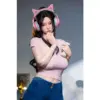 Bezlya Sex Doll 2.2Max Series Xingqin - 168Cm / 5'6&Quot; Full Silicone - Realistic Skin Texture 47 Bezlya Xingqin 2.2 Max 168Cm Doll With Long Black Hair, Blue Eyes, Refined Facial Detailing, A Pink Crop Top, And Fitted Blue Jeans