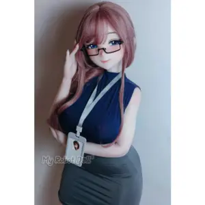 Elsa Babe RAD045 Mochizuki Rize 151cm anime-style doll with pink hair, glasses, and curvy figure