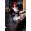 Jiusheng Doll #126B Enshio 152Cm With Vivid Red Hair, Dark Eyes, Soft Facial Features, And Curvy Proportions
