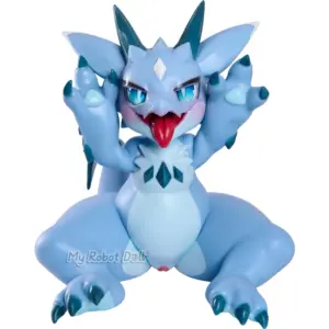 MRL Sex Doll Crystchu Pokemon Series 47cm blue animal-inspired stylized doll with pointed ears, claws, crystal details, and thick tail