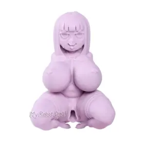 MRL Koko 23cm lavender fantasy torso with blunt bangs, half-lidded eyes, a nose ring, and rounded sculpted contours