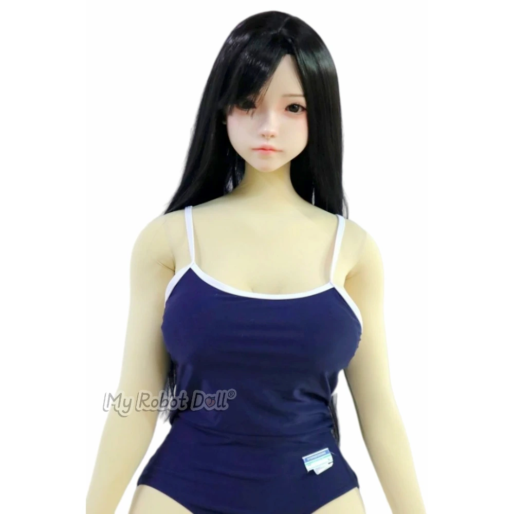 Fabric Anime Doll Sakura Doll Anny - 160Cm / 5'3&Quot; Silicone Head 1 Sakura Anny 160Cm With Silicone Head, Fabric Body, Long Black Hair, And Simple Bodysuit Styling