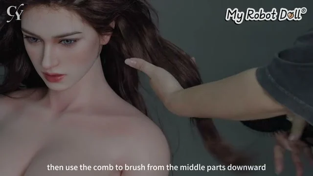 Brushing And Detangling Implanted Sex Doll Hair Video