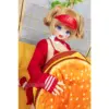 Anime Doll Aotume Head #M12 - 135Cm G / 4'5&Quot; 11 Aotume Head #M12 135Cm Anime-Style Doll With Blonde Twin-Tail Hair, Blue Eyes, Red Visor, Bow Tie, And Red Fast-Food-Inspired Outfit.