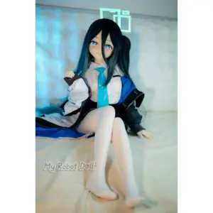 Aotume M1 145cm anime-style doll with blue eyes and long black-and-blue hair