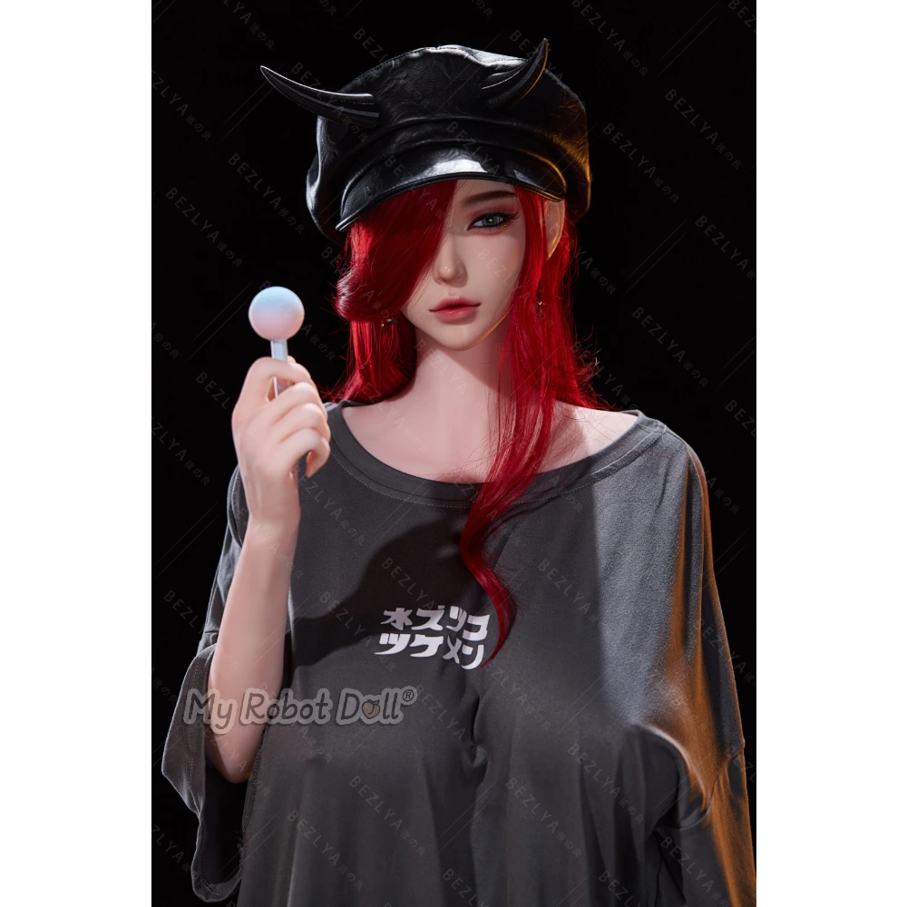 Bezlya Sex Doll 2.0+ Series Melastoma - 170Cm / 5'7&Quot; Tpe 1 Bezlya Melastoma 2.0+ 170Cm Sex Doll With Red Hair And Casual Black Outfit