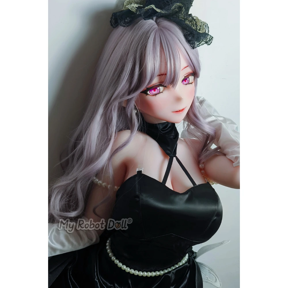 Sex Doll Ahr036 Akizuki Inori Elsa Babe - 151Cm / 4'11&Quot; 7 Elsa Babe Ahr036 Akizuki Inori 151Cm Anime-Style Doll With Long Silver-Lavender Hair, Pink Eyes, Black Satin Dress, Lace Headpiece, And Pearl Accents.