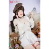 Qxw Doll X01 Sweet Girl - 160Cm / 5'3&Quot; D Cup - Silicone Head Tpe Body 38 Qxw Doll X01 160Cm D Cup Anime-Style Doll With Twin-Tail Brown Hair, Beret, Orange Eyes, And Soft Romantic Styling
