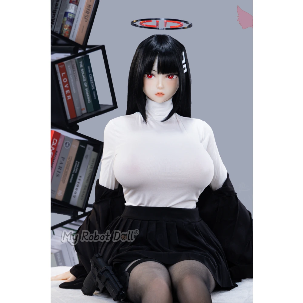 Qxw Doll X02 Liyin - 164Cm / 5'5&Quot; D Cup - Silicone Head Tpe Body 1 Qxw Doll X04 164Cm I Cup Anime-Style Doll With Black Hair, Red Eyes, Halo Accessory, And Monochrome Styling