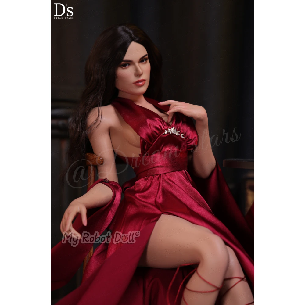 Fast Delivery Dolls ✨ 🎁 6 Dreamstars W1 65Cm With Long Dark Brown Hair, Softly Sculpted Facial Features, Deep Red Satin Dress, Jeweled Bust Accent, And Matching Ribbon Details.