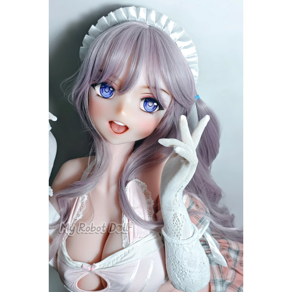 Sex Doll Ahr001 Koda Sayuri Elsa Babe Head - 144Cm / 4'9&Quot; 1 Elsa Babe Ahr001 Koda Sayuri 144Cm Anime-Style Doll With Long Lavender Hair, Large Blue Illustrated Eyes, White Maid Headband, Pale Lingerie, And White Lace Gloves.