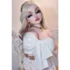 Sex Doll Nathalie Jones Elsa Babe Head Dhr013 - 148Cm / 4'10&Quot; 27 Elsa Babe Dhr013 Nathalie Jones 148Cm With Long Platinum Blonde Hair, Dramatic Illustrated-Style Eyes, White Lace Dress, Gold Jewelry, And Jeweled Hair Accessories.