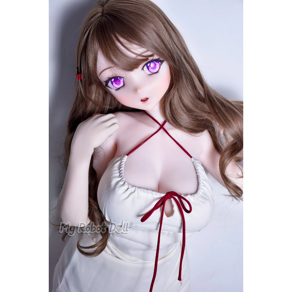 Sex Doll Head Rad008 Mogami Nozomi Elsa Babe - 140Cm / 4'7&Quot; 1 Elsa Babe Rad008 Mogami Nozomi 140Cm Anime Styled Doll With Long Brown Hair, Large Purple Eyes, And Full Bust