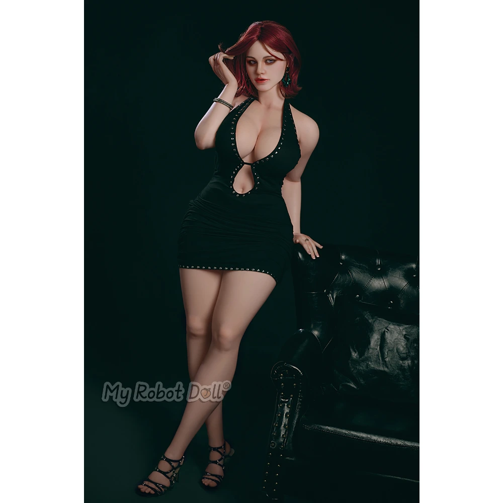 Sex Doll Head R15 Kristin Hr Doll - 160Cm / 5'3&Quot; J Cup Full Silicone 1 Hr Doll R15 Kristin 160Cm J Cup With Short Red Hair, Light Eyes, Soft Facial Features, Black Halter Mini Dress, Metallic Stud Accents, And Strappy Black Heels.