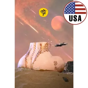 Not Ye S16 36cm butt product with rounded cheek contours, compact waist section, textured surface pattern, and decorative scale-like markings.
