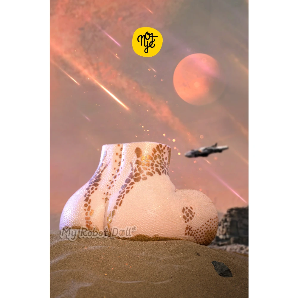 🇺🇸 Not Ye S16 - Silicone Butt Sex Toy - Gold Skin - In Stock Usa 6 Not Ye S16 36Cm Butt Product With Rounded Cheek Contours, Compact Waist Section, Textured Surface Pattern, And Decorative Scale-Like Markings.