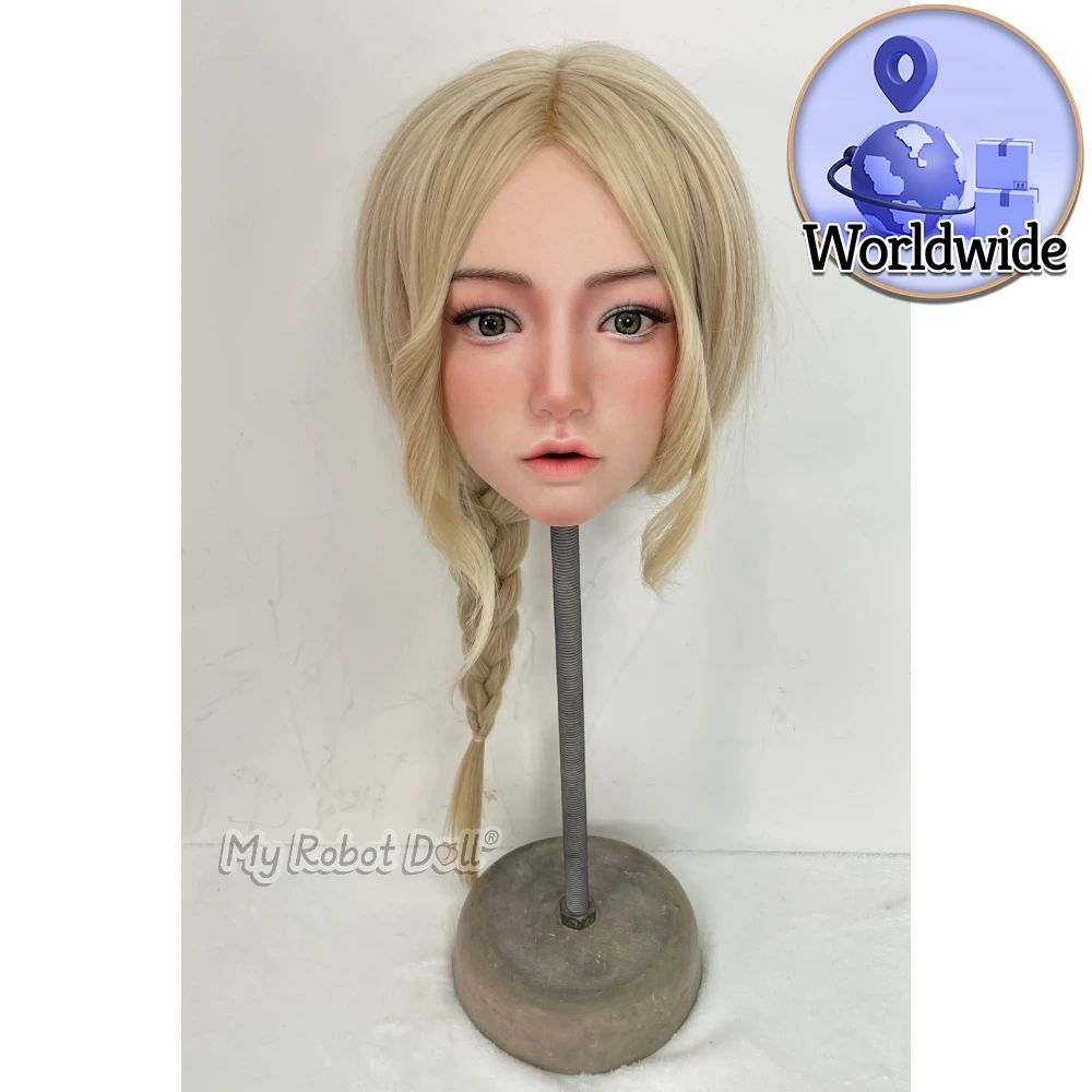 Top Fire Doll Sex Doll Head #T57-Victoria - Fast Delivery From China 1 Top Fire Doll T57 Head With Blonde Braided Hair, Green Eyes, Soft Pink Makeup, Defined Lashes, And Softly Sculpted Facial Features.