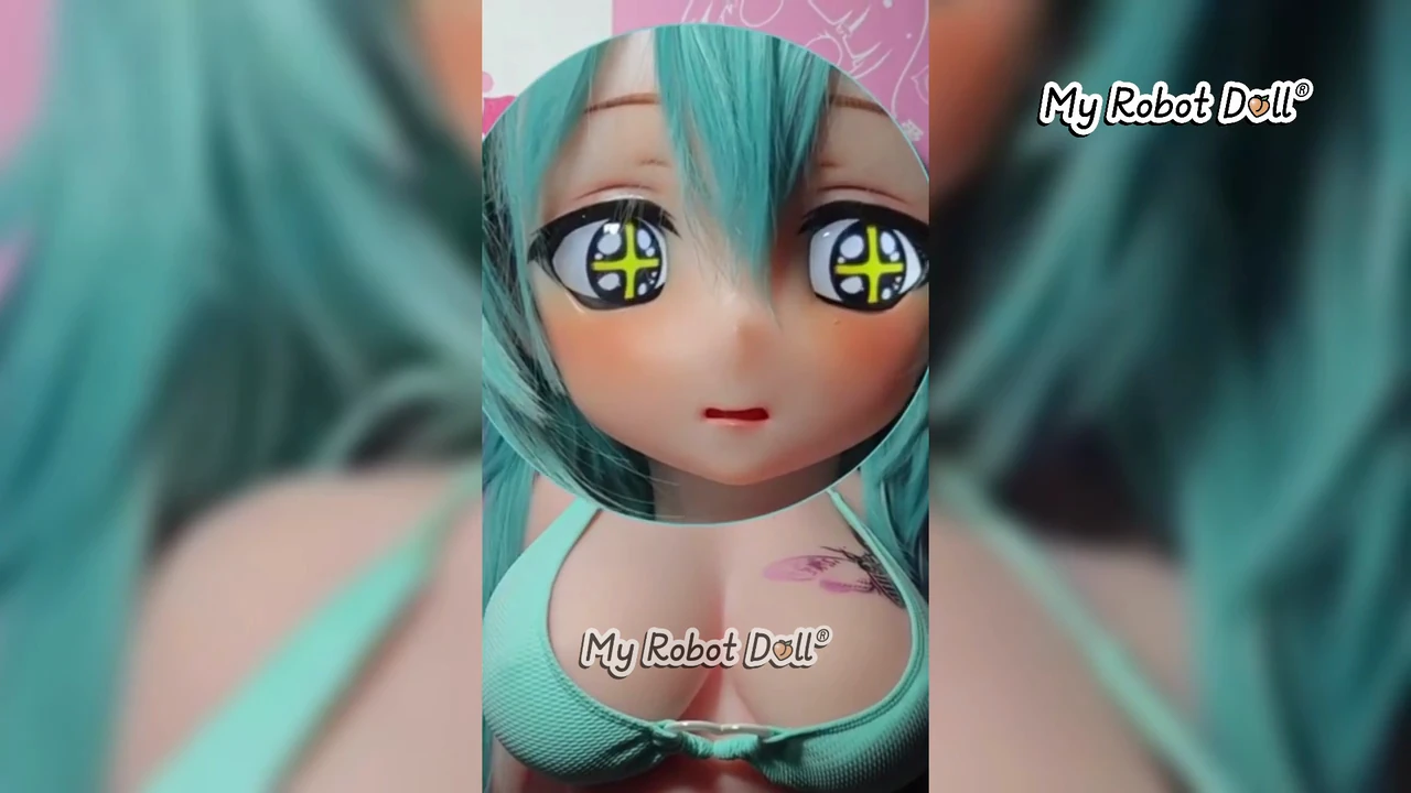 Elsa Babe Electronic Eye Display Showing A Yellow Cross Pattern In The Original Magnified Face View.